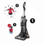 (مكنسة غسيل السجاد والكنب والبخار + جهاز البخار+ شامبو سجاد هدية) King