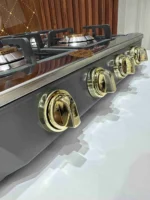 GOLDVision غاز ستانليس ستيل 4 عيون نحاس مع قاعدة - الصورة 3