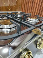 GOLDVision غاز ستانليس ستيل 4 عيون نحاس مع قاعدة - الصورة 2