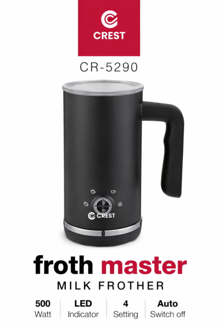 froth master⭐ | صانعة رغوة الحليب الاحترافية 4 إعدادات من Crest