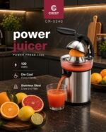 ⁦عصارة حمضيات كهربائية ستانلس ستيل Crest Power Juicer 1300⁩ - الصورة ⁦2⁩