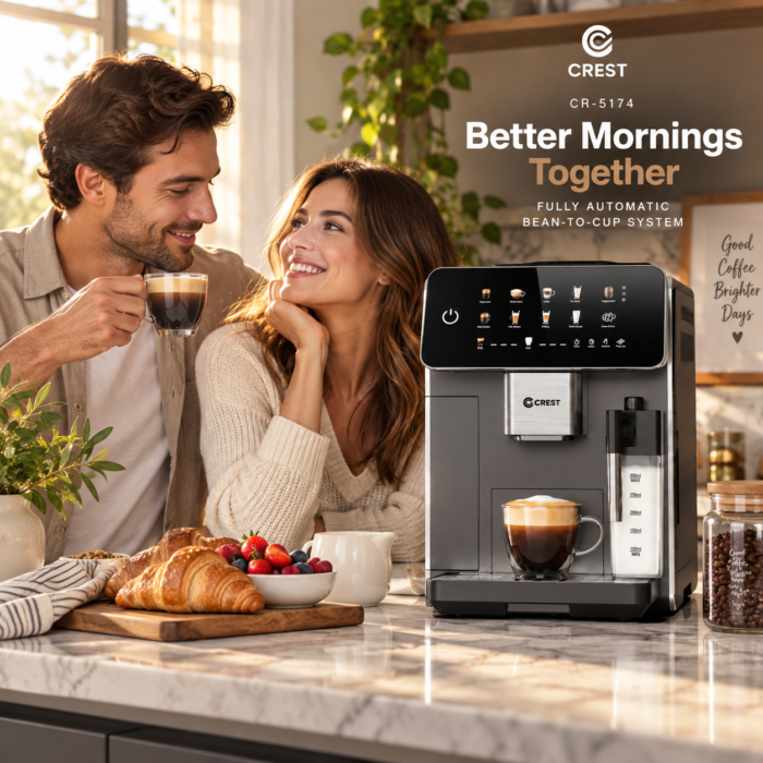 ⁦ماكينة قهوة أوتوماتيكية CREST Barista Café مع مطحنة وشاشة لمس⁩ - الصورة ⁦4⁩